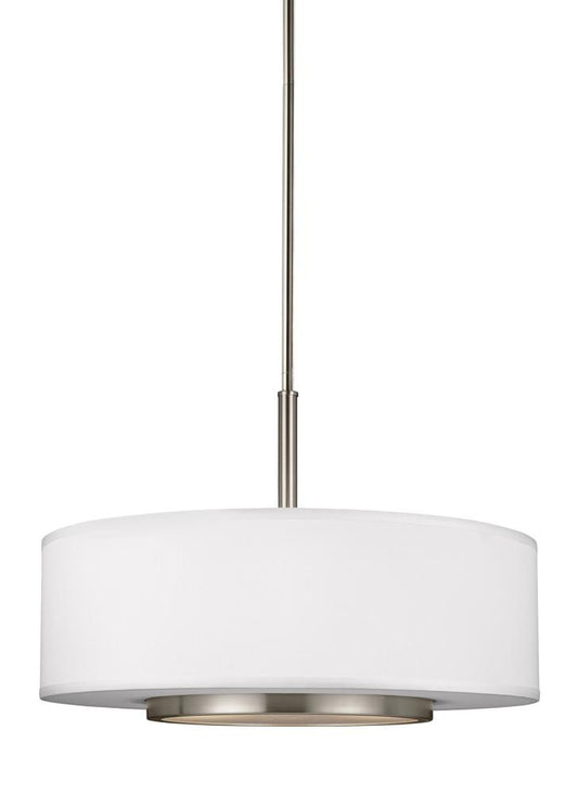 Generation Lighting Nance Three Light Pendant Brushed Nickel