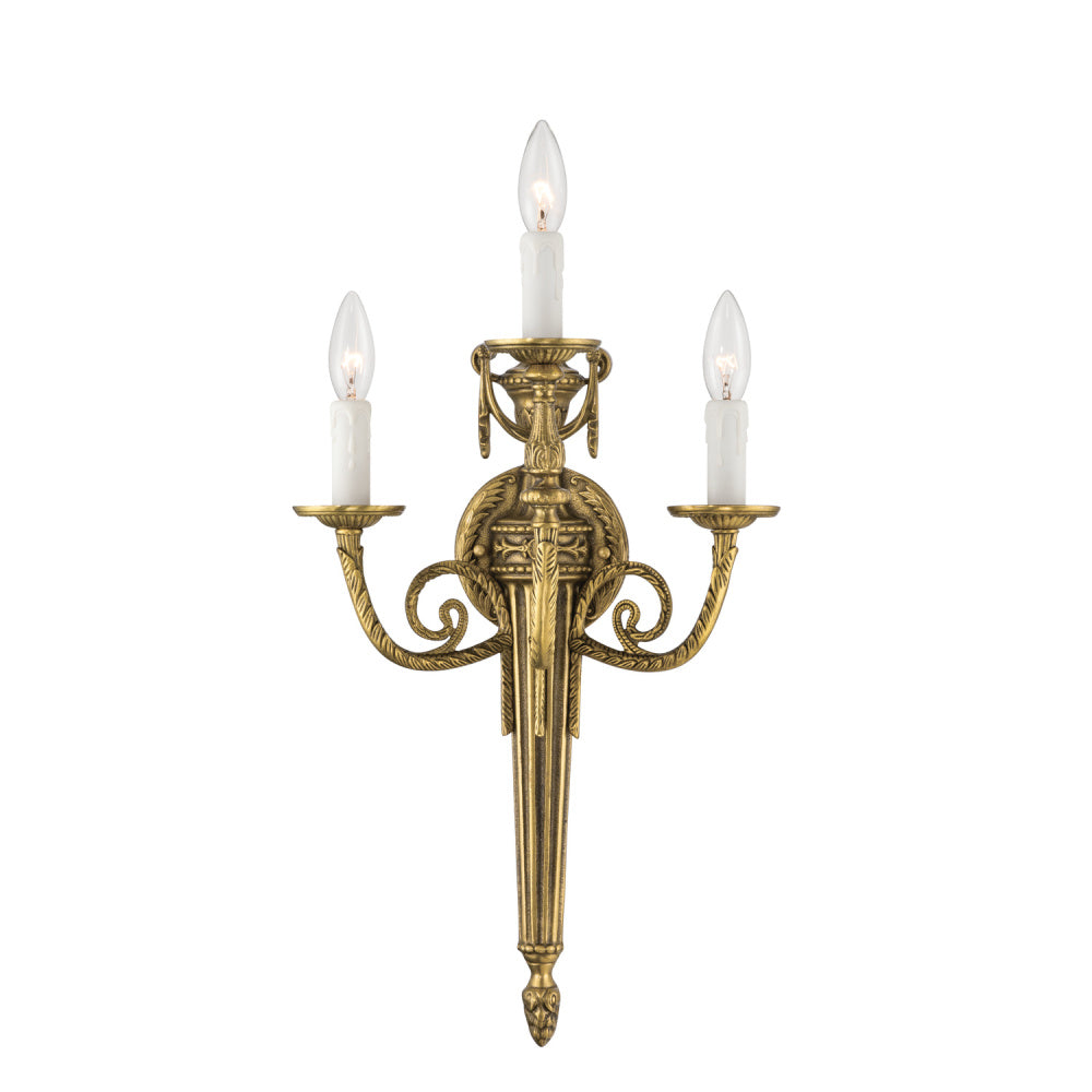 Crystorama Loxley 3-Light Wall Sconce