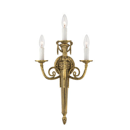 Crystorama Loxley 3-Light Wall Sconce