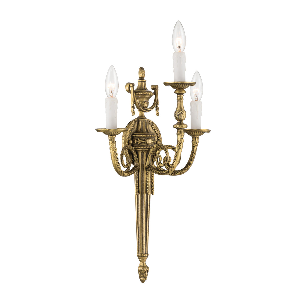 Crystorama Loxley 3-Light Wall Sconce - detail