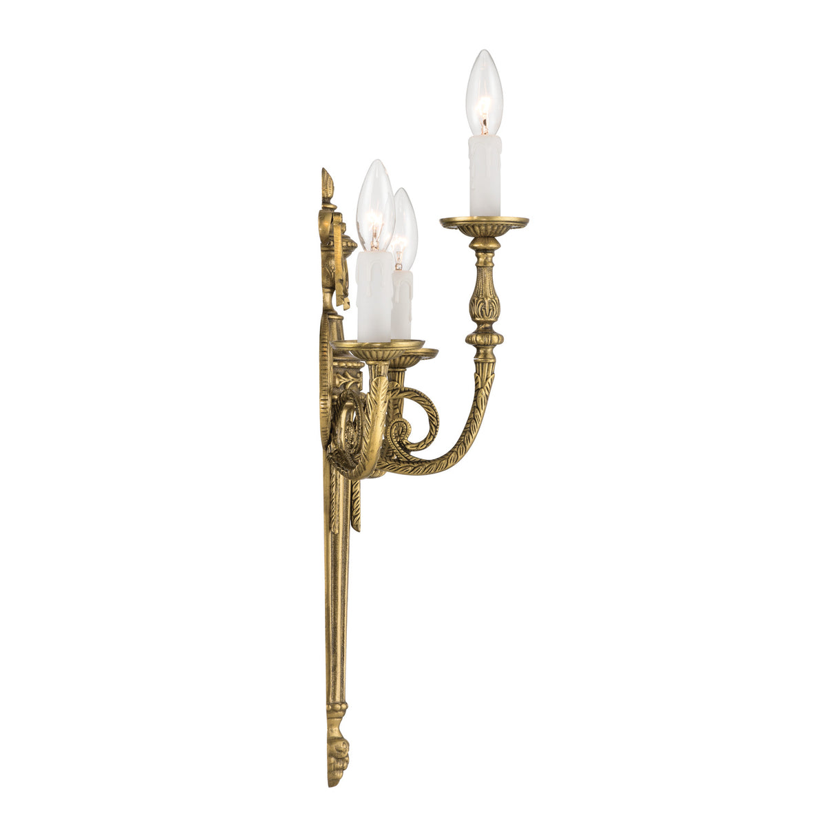 Crystorama Loxley 3-Light Wall Sconce - detail