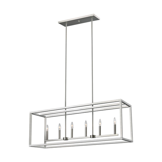 Generation Lighting Moffet Street Six Light Island Pendant Brushed Nickel
