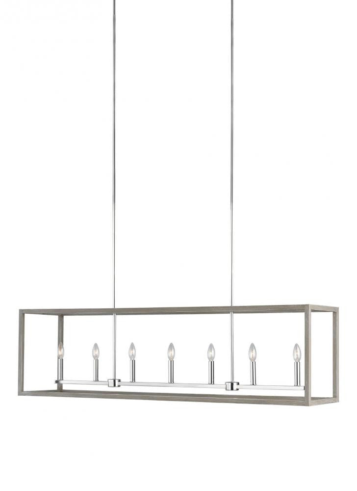 Generation Lighting Moffet Street Long Seven Light Island Pendant