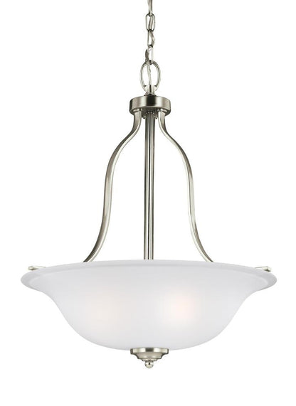 Generation Lighting Emmons Three Light Pendant Brushed Nickel