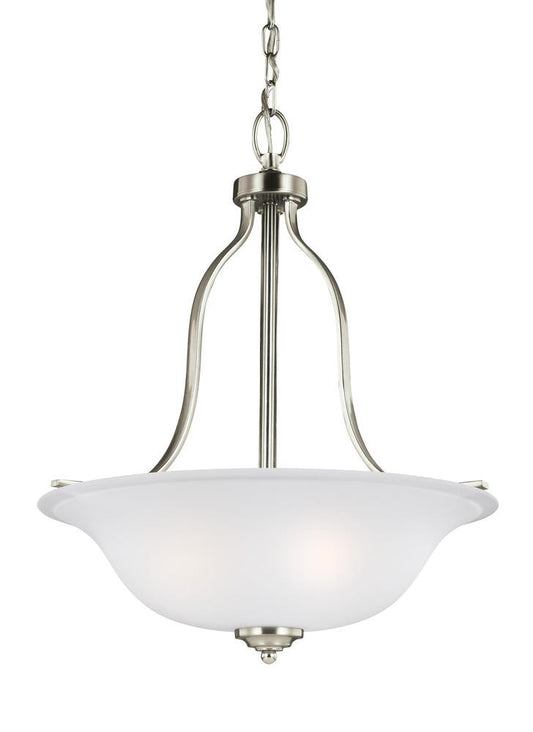 Generation Lighting Emmons Three Light Pendant Brushed Nickel