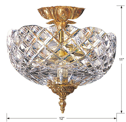 Crystorama Ceiling Mount Semi Flush Mount Olde Brass