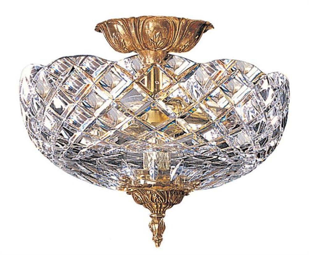 Crystorama Ceiling Mount Semi Flush Mount Olde Brass