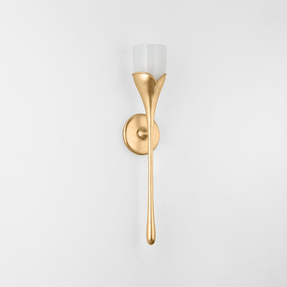 Hudson Valley Bellerose Wall Sconce Vintage Gold Leaf detail view 1