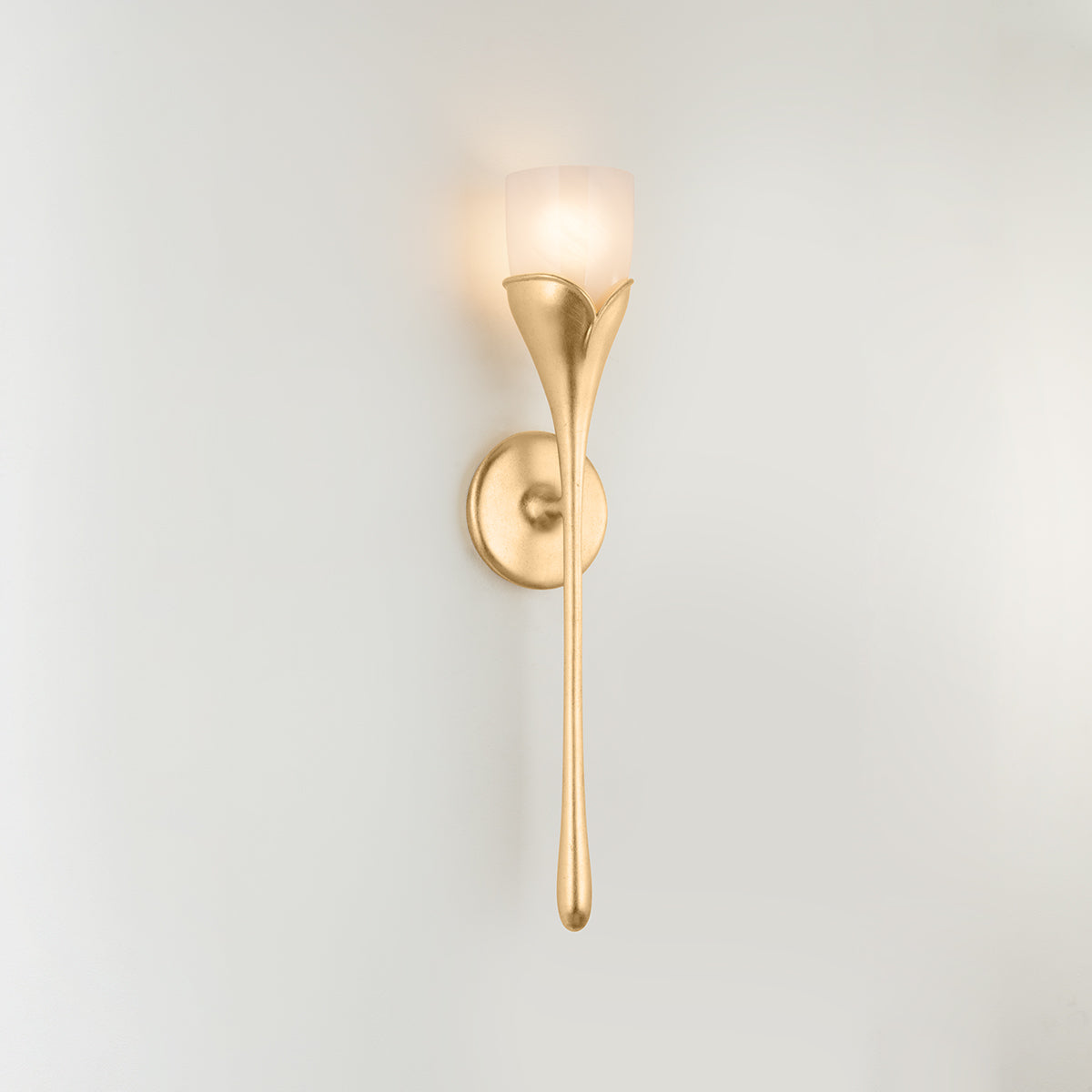 Hudson Valley Bellerose Wall Sconce Vintage Gold Leaf detail view 2
