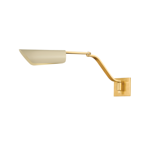 Hudson Valley Douglaston Wall Sconce Aged Brass/ Soft Sand