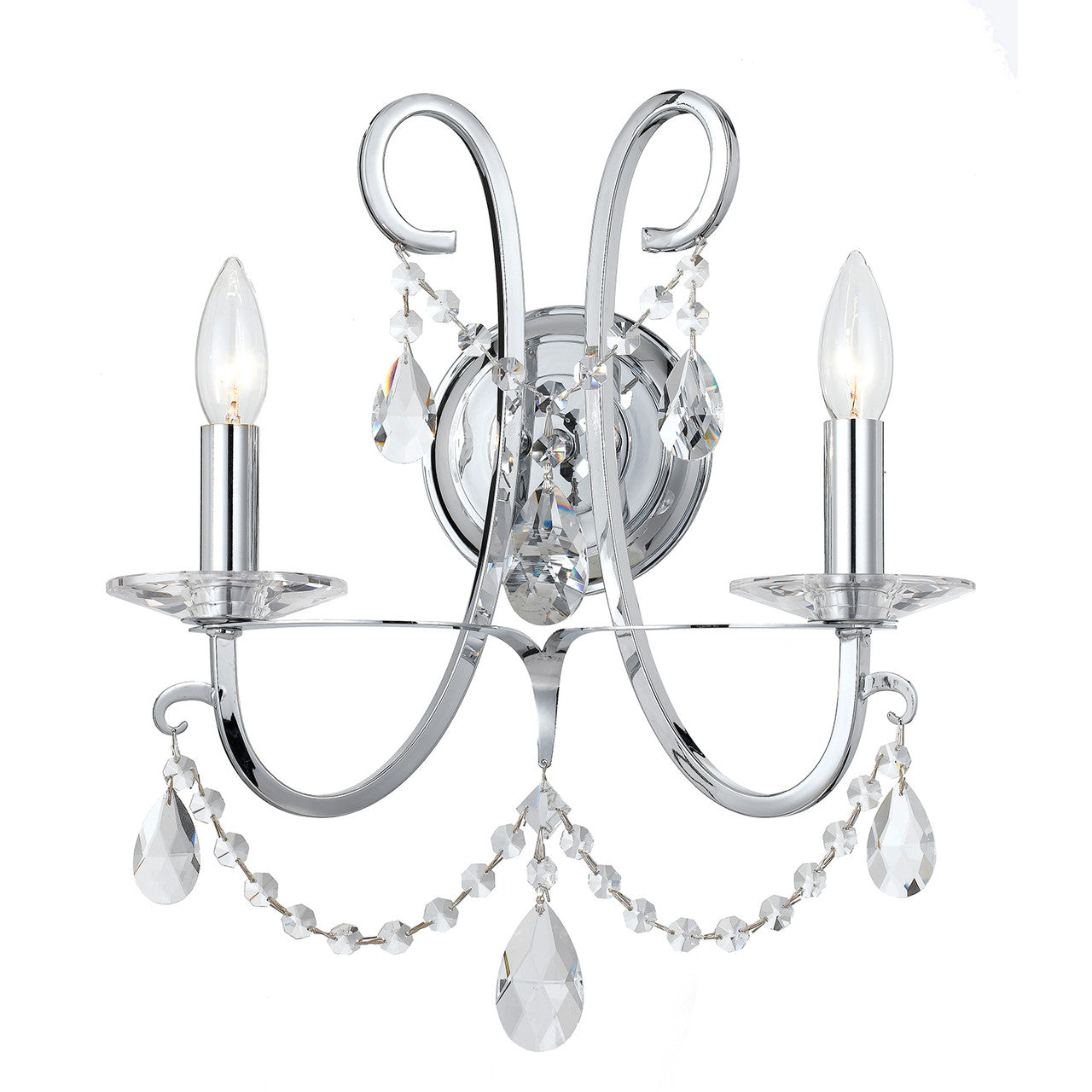 Crystorama Othello Wall Sconce Polished Chrome