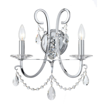 Crystorama Othello Wall Sconce Polished Chrome