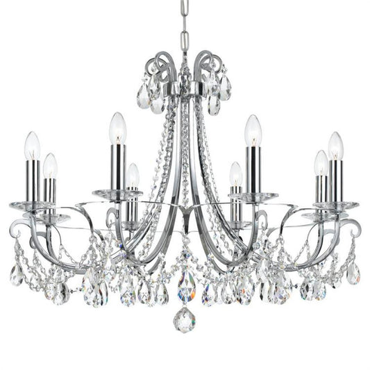 Crystorama Othello 8 Light Chandelier Polished Chrome