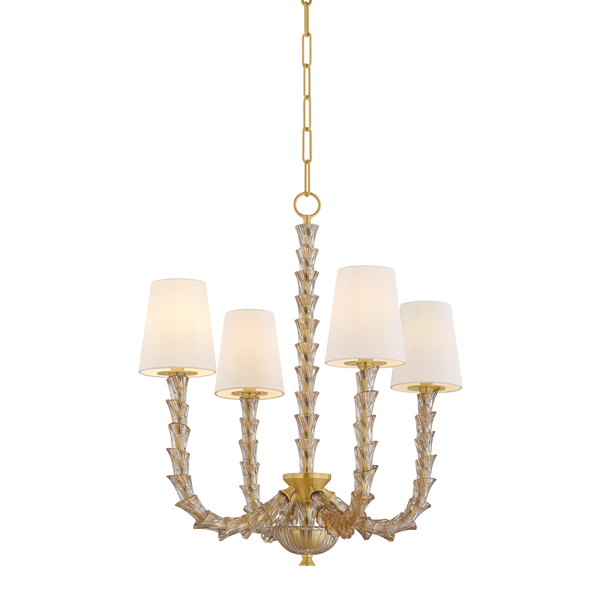 Hudson Valley Calumet 4-Light Chandelier Aged Brass