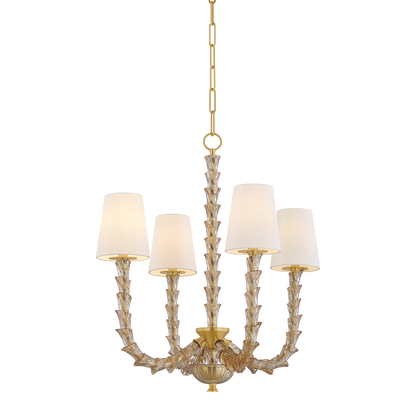 Hudson Valley Calumet 4-Light Chandelier Aged Brass