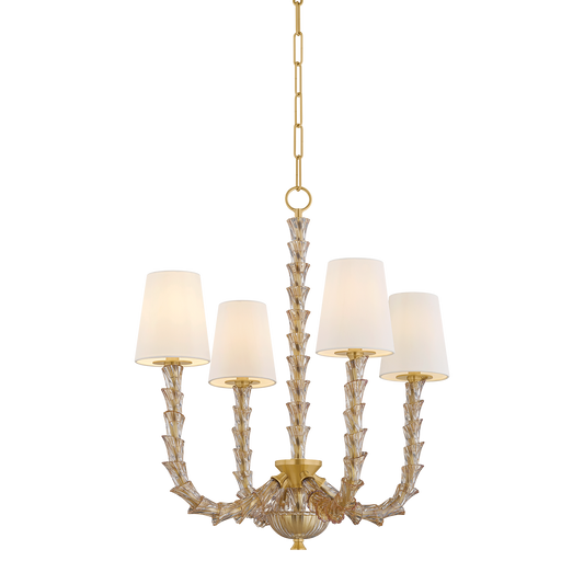 Hudson Valley Calumet 4-Light Chandelier Aged Brass