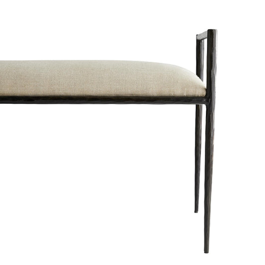 Arteriors Home Barbana Bench Natural Oatmeal Linen detail