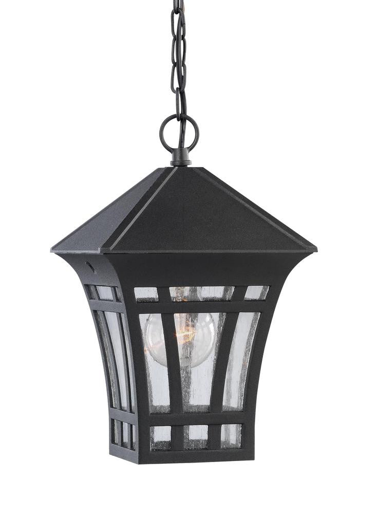 Generation Lighting Herrington One Light Outdoor Pendant Black
