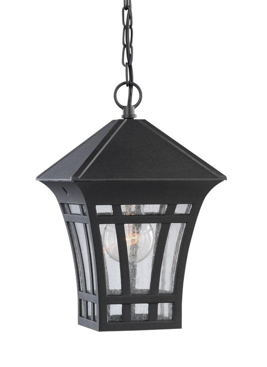 Generation Lighting Herrington One Light Outdoor Pendant Black