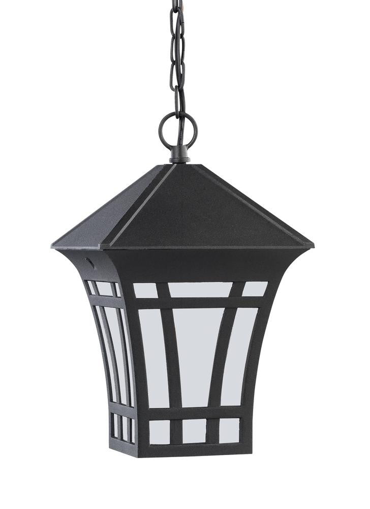 Generation Lighting Herrington One Light Outdoor Pendant Black