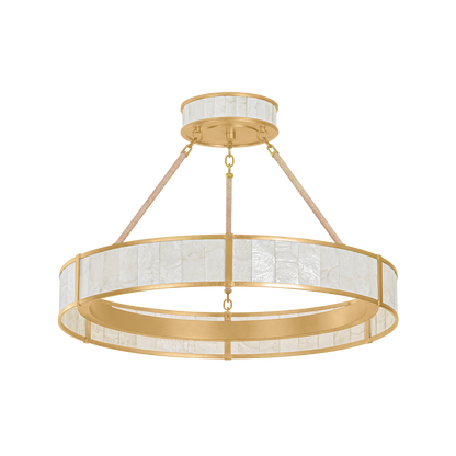 Hudson Valley Halcott 30" Chandelier Vintage Gold Leaf