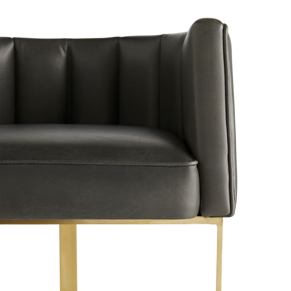 Tatum Counter Stool Black Leather