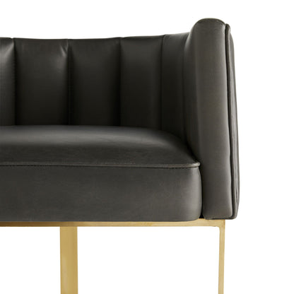Tatum Counter Stool Black Leather