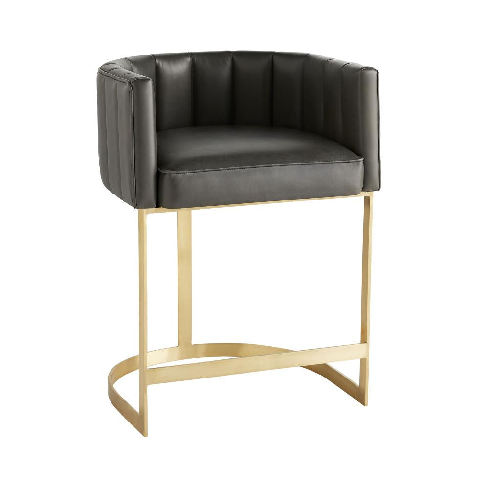 Tatum Counter Stool Black Leather