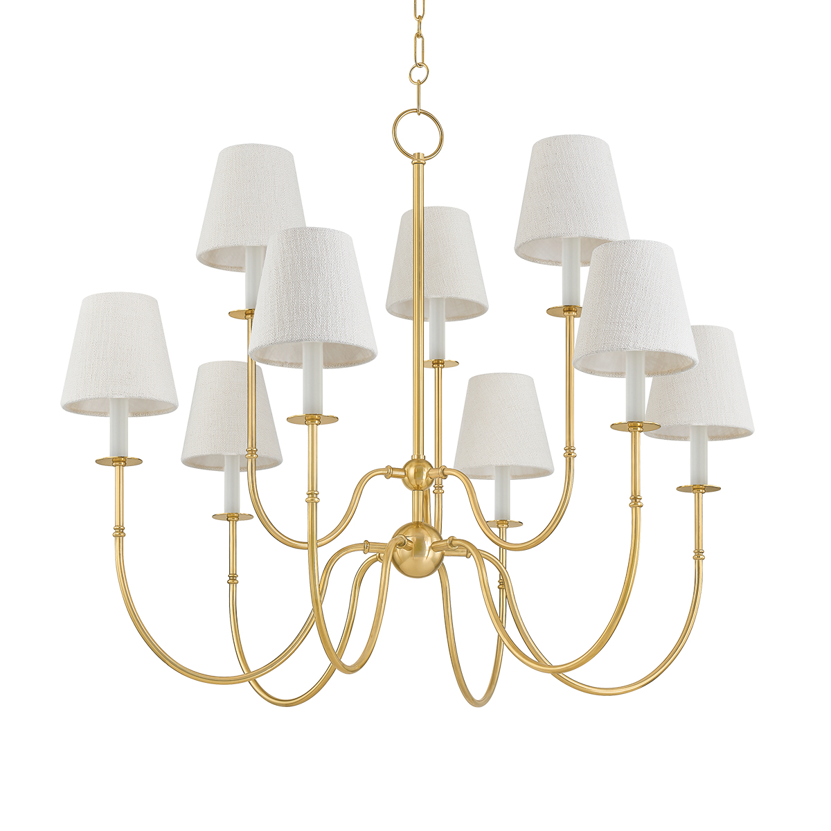 Hudson Valley Amina 9-Light Chandelier Aged Brass