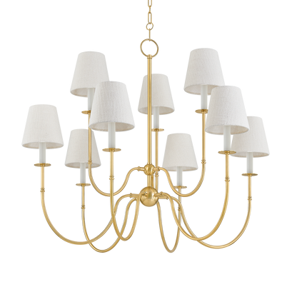 Hudson Valley Amina 9-Light Chandelier Aged Brass