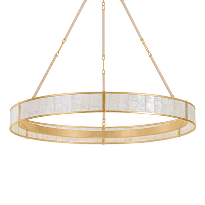 Hudson Valley Halcott 42" Chandelier Vintage Gold Leaf