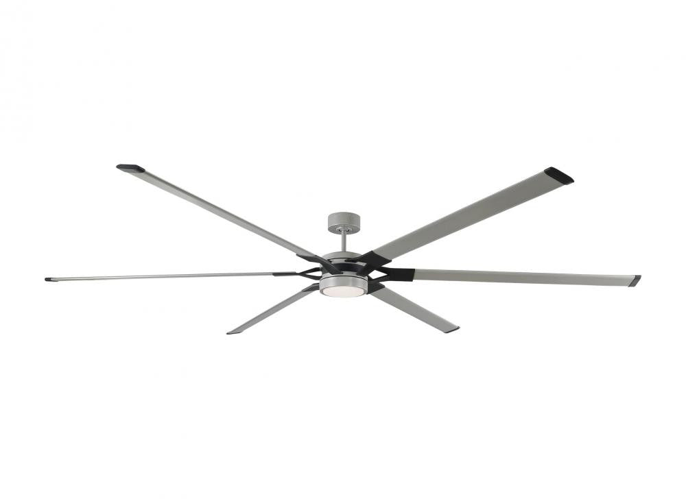 Visual Comfort Fan Loft 96-in LED Ceiling Fan Painted Brushed Steel