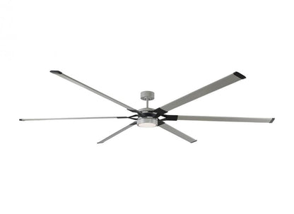 Visual Comfort Fan Loft 96-in LED Ceiling Fan Painted Brushed Steel