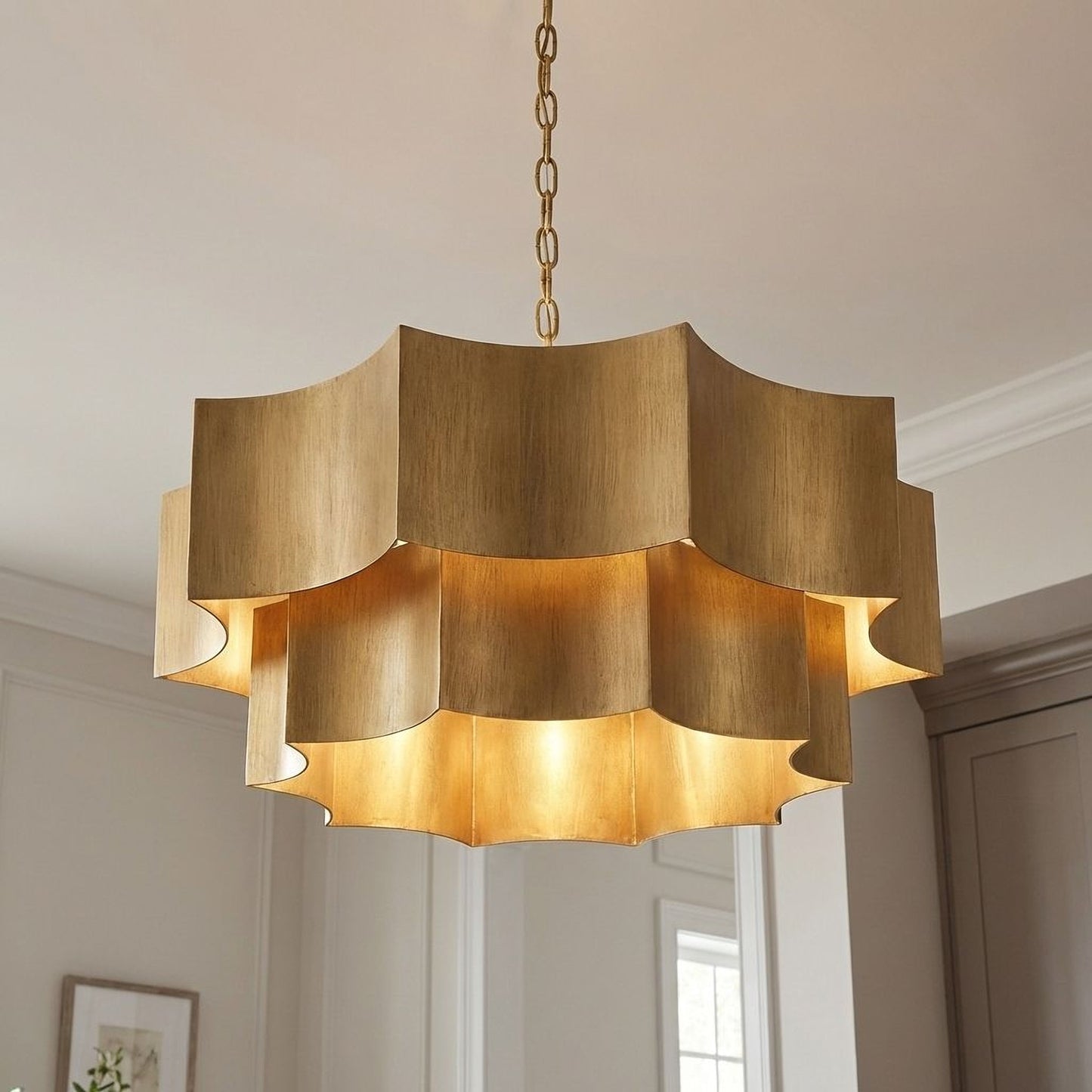 Shelby 6-Light Pendant in Gold Patina