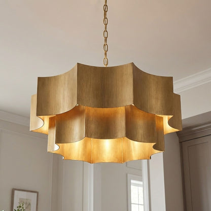 Shelby 6-Light Pendant in Gold Patina