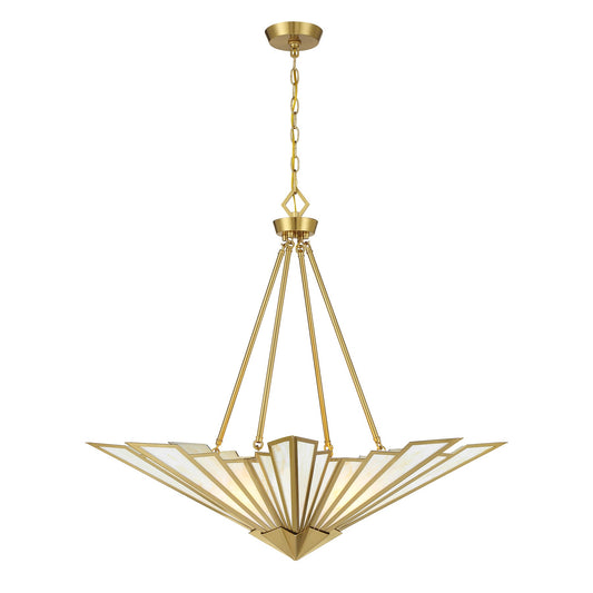 Rivage 4-Light Pendant Warm Brass