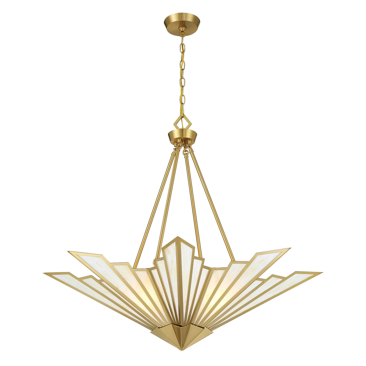 Rivage 4-Light Pendant Warm Brass