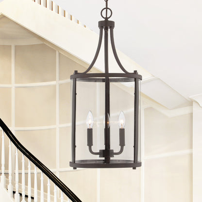 Penrose Pendant, 3-Light, English Bronze, Glass Shade, 26"H, Savoy House (7-1040-3-13 1JVC3)