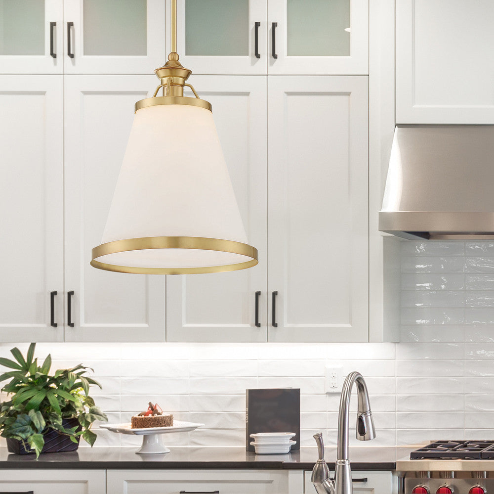 Savoy House Ashmont Pendant Warm Brass Lustre