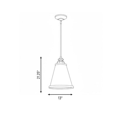 Ashmont 1-Light Pendant - Classic Bronze