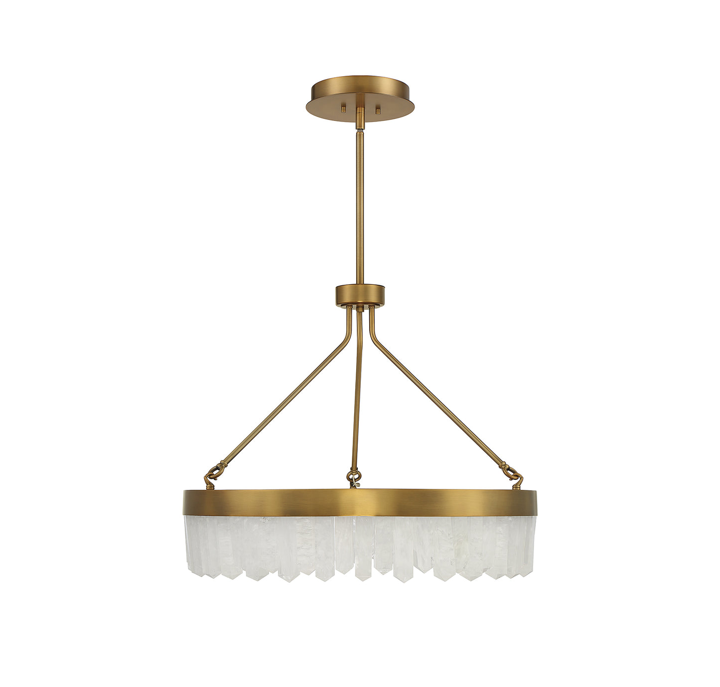 Landon 27" LED Pendant in Warm Brass