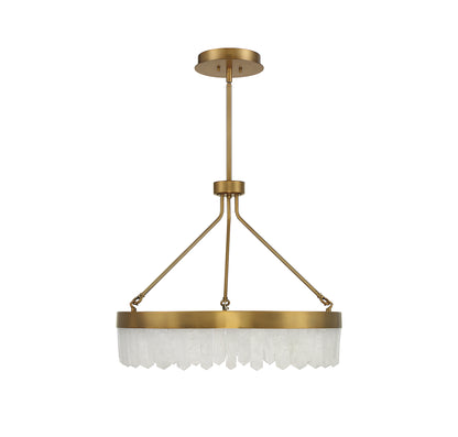 Landon 27" LED Pendant in Warm Brass