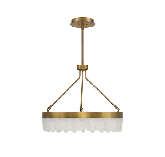 Landon 27" LED Pendant in Warm Brass