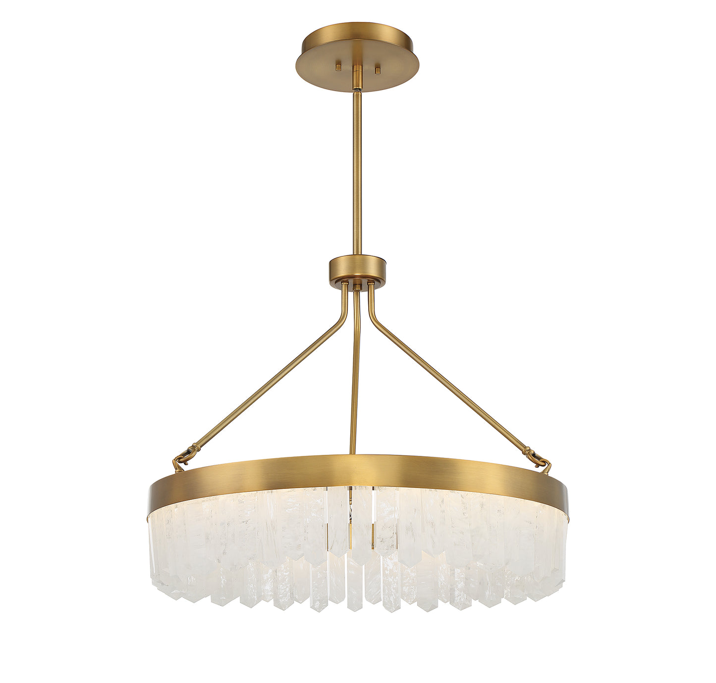Landon 27" LED Pendant in Warm Brass