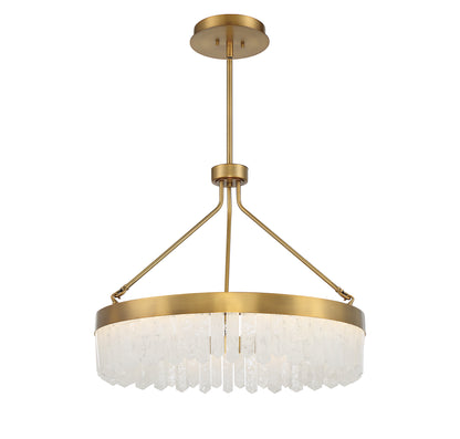 Landon 27" LED Pendant in Warm Brass