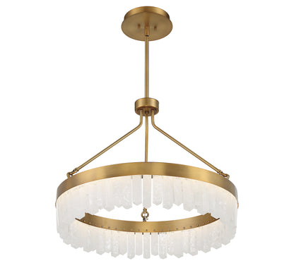Landon 27" LED Pendant in Warm Brass