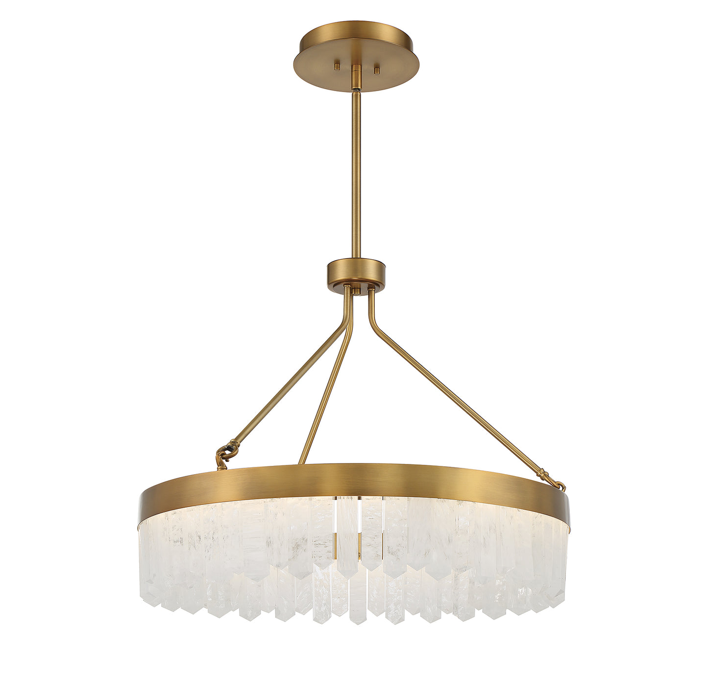 Landon 27" LED Pendant in Warm Brass