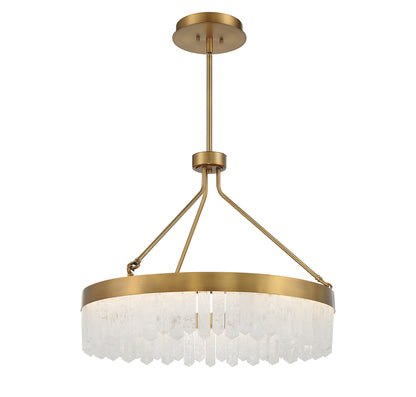 Landon 27" LED Pendant in Warm Brass