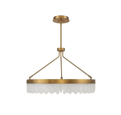 Landon 34" LED Pendant in Warm Brass