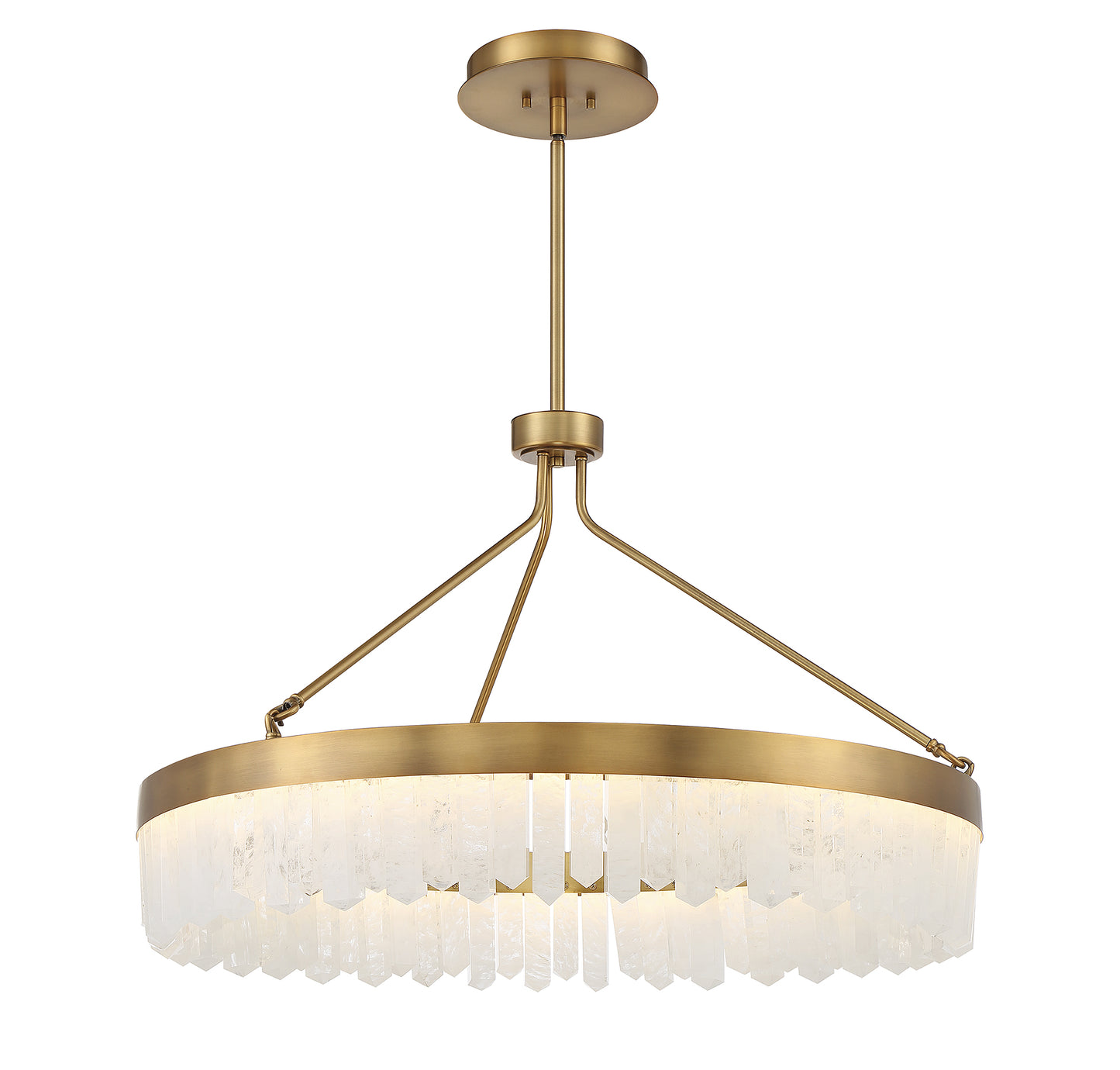 Landon 34" LED Pendant in Warm Brass